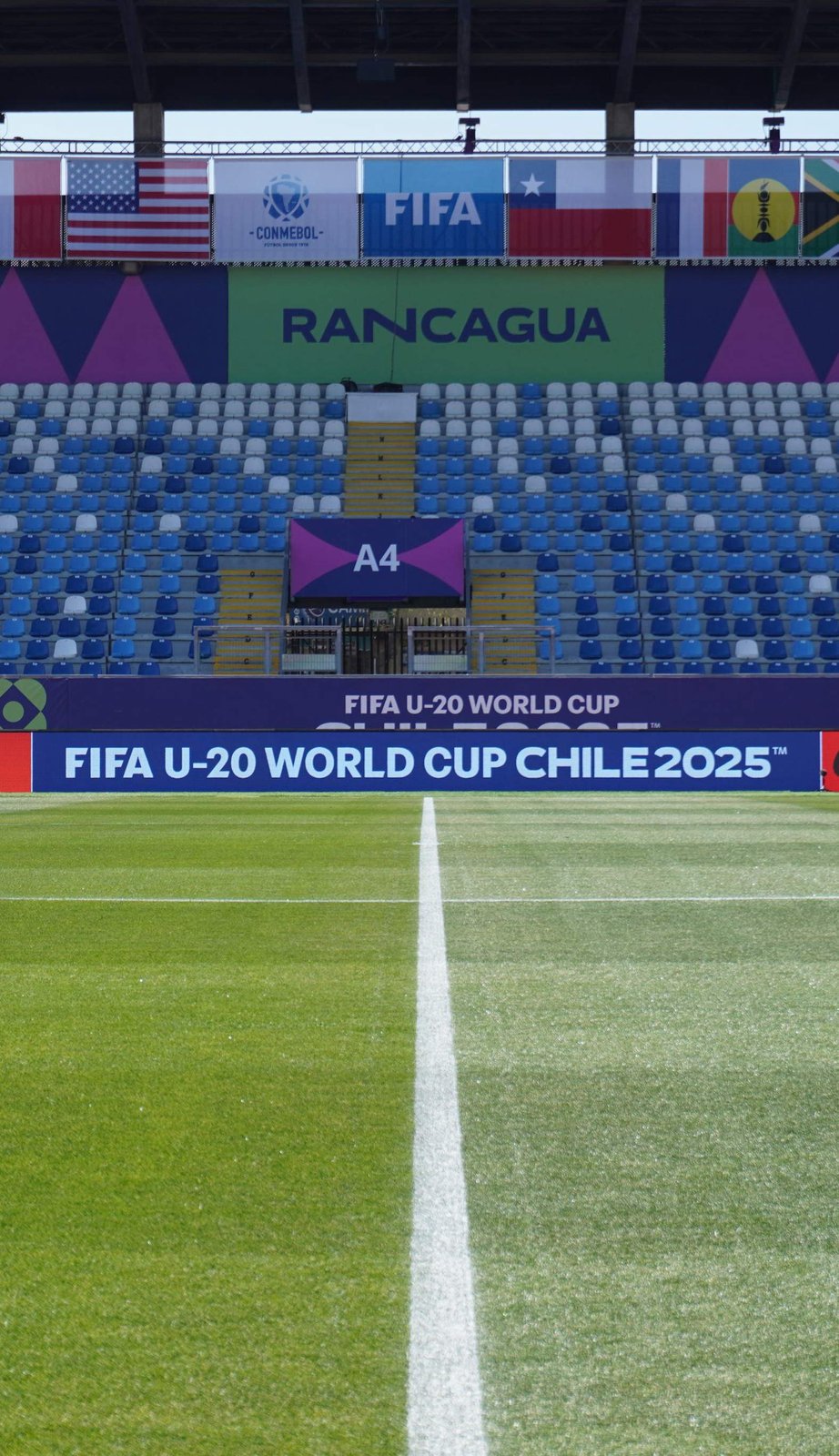 Vallado LED perimetral Prina en estadio del FIFA U20 World Cup Chile 2025